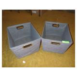 2 CANVAS TOTES 15 x 13 x 10