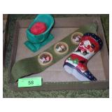 VINTAGE HANDMADE CHRISTMAS PULL W/ DIORAMAS, >>>>