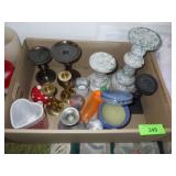 ASST. CANDLE HOLDERS, CANDLES, HEART MUG, ETC