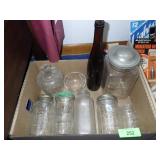 BALL JARS, CANDY JAR W/ METAL LID (ORIGINAL?),>>>