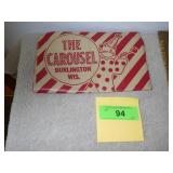 VINTAGE BURLINGTON WIS. BAG "THE CAROUSEL"