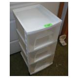 3 DRAWER PLASTIC ROLLING STORAGE CART