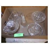 CRYSTAL BASKET, ASHTRAY & FOOTED BOWL, GOEBEL>>>
