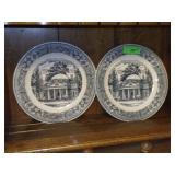 2 VTG COLONIAL HERITAGE MONTICELLO PLATES 11 1/4"