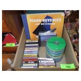 JEWEL CASES (BLANK?), CASSETTES, RECORD ALBUMS