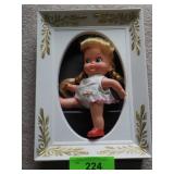 VINTAGE PICTURE PLAYMATES FRAMED DOLL