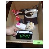 DIGITAL ALARM CLOCK (WORKS), TRAVEL IRON, WEIGHT>>