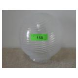 VINTAGE OPALESCENT SWIRL LAMP / LIGHT GLOBE 8"