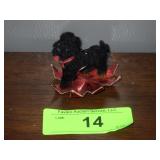 VINTAGE KUNSTLERSHUTZ FURRY POODLE ORNAMENT>>>