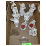 ANGEL FIGURINES & CANDLE HOLDERS W/ CANDLES, >>>>>