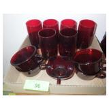 VINTAGE ROYAL RUBY TUMBLERS & CUPS