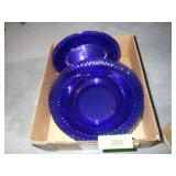 VINTAGE COLOREX COBALT BLUE SERVING BOWLS