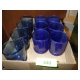 BLUE & COBALT BLUE WHISKEY GLASSES