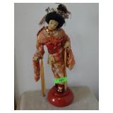 VTG JAPANESE DOLL MUSIC BOX (DOES NOT PLAY) 20"