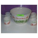 VINTAGE HAZEL ATLAS TOM & JERRYEGG NOG SET