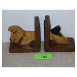 VINTAGE WOODEN PUPPY DOG BOOKENDS