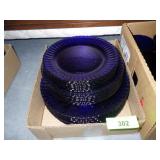 VINTAGE COLOREX COBALT BLUE DINNER PLATES, SALAD>>