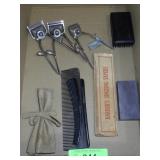 VINTAGE CLIPPERS, COMBS & BUSH, SINGEING TAPERS>>>