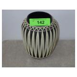 VTG? GMUNDNER KERAMIK RAFFIA WRAPPED VASE 6 3/4"