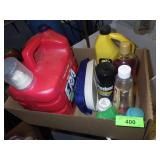 LAUNDRY DETERGENT(1/4 FULL?), DRAIN CLEANER, LAMP>
