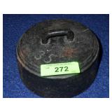 VINTAGE 35 LB. CAST IRON HORSE TETHER WEIGHT