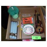 VINTAGE WOODEN FLUTES, MEXICO SOMBRERO SOUVENIRS,>