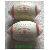 (2) 1968 BADGER HIGH SCHOOL FOOTBALLS (FADED>>>