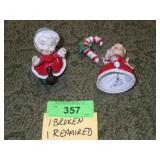 VTG **BROKEN / REPAIRED** NAPCO CANDY CANE GIRL &>