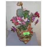 CONCH SHELL / FISH/ STARFISH PLANTER 11" TALL