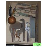 OIL CAN, TIN SNIPS, PIPE WRENCHES, SHARPENING >>>>