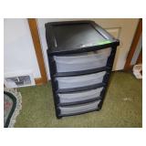 4 DRAWER PLASTIC ROLLING STORAGE CART (1 LOOSE >>>