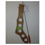 VINTAGE WOODEN SOCK STRETCHER, RUG BEATER