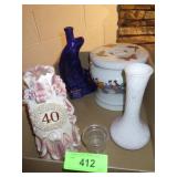 ORIENTAL GARDEN STOOL?, 40TH ANNIV. CANDLE, BLUE>