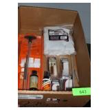 GUN CLEANING KIT, BORE BRUSHES, COTTON SQUARES>>