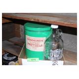 VINTAGE HAMMOND'S PRETZELS TIN, TAHQUAMENON FALLS>