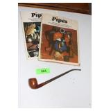 VTG HILSON BURLED WOOD PIPE (10 1/2'), 2 PIPES>>>>