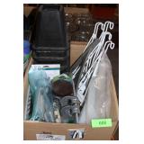 BED RISERS, COATED WIRE HANGERS, OVER THE DOOR>>>