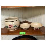 VINTAGE WATT POTTERY RIO ROSE COOKIE JAR (NO LID)>