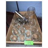 ELEC. WINE BOTTLE OPENER (TURNS ON), WINE GLASSES
