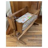 WOODEN BABY CRADLE
