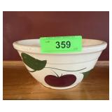VINTAGE WATT POTTERY APPLE BOWL #9 (HAIRLINE >>>>>