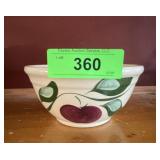 VINTAGE WATT POTTERY APPLE BOWL W/ 3 LEAVES #2