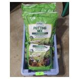 2 NEW BAGS OF POTTING MIX & 1 NEW FULL BAG