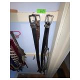 LEATHER BELTS (1 DICKIES, 1 LEVI), FIRST LITE >>>>