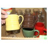 BEER MUGS, STARBUCKS MUGS, BAILEYS GLASS, ETC