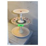 REPURPOSED 3 TIER TIDBIT TRAY
