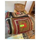 VTG LOG CABIN QUILT **NEEDS LOVE- TORN & FRAYED
