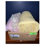 WAFFLE BLANKET, FRINGED MATERIAL (FOR WINDOW >>>>>