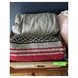 KING FITTED SHEET, BLANKET / THROW