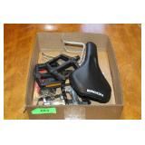 ERGON BICYCLE SEAT, ASST. BICYCLE PEDALS, BOTTLE>>